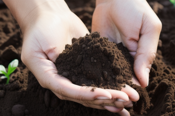 Preparação da terra para o cultivo em vasos