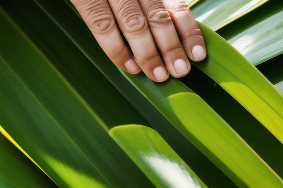 Cuidados com a limpeza das folhas da palmeira