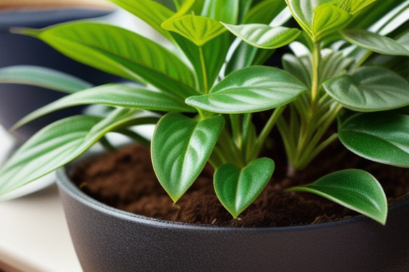 Healthy plant growing in a pot