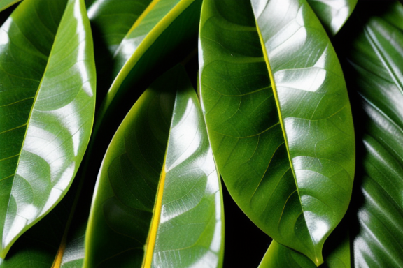 Freshly harvested ora-pro-nóbis leaves