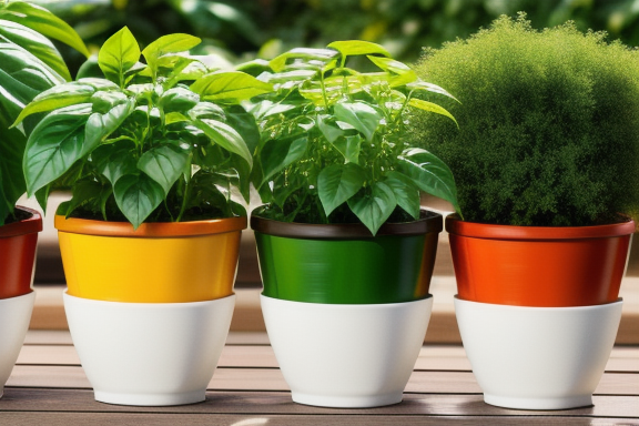 Different pots for growing bell peppers