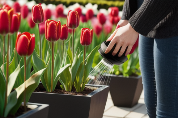 Cuidados com as tulipas em vasos